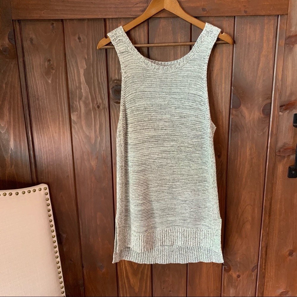 Lou & Grey Marled Grey Sleeveless Hi-Low Tunic